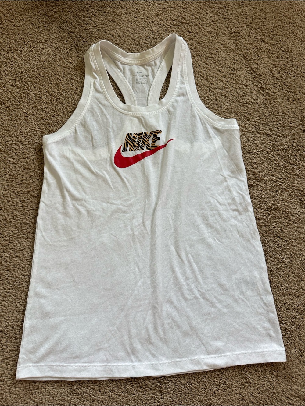 Nike White Racerback Tank.